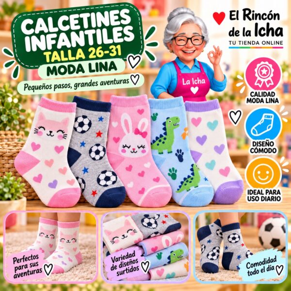 Calcetines Infantiles Talla 26-31 Moda Lina Diseño 600184