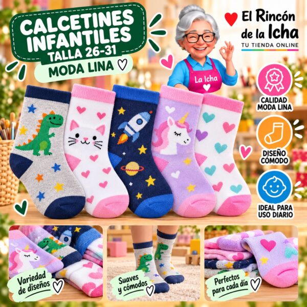 Calcetines Infantiles Talla 26-31 Moda Lina Diseño 600187