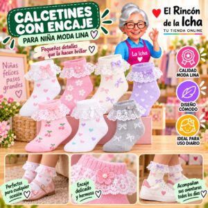 RI-ML-00946 Calcetines con Encaje para Niña Moda Lina Diseño 600255
