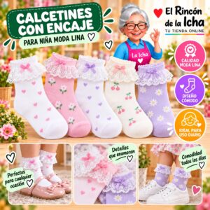 RI-ML-00948 Calcetines con Encaje para Niña Moda Lina Diseño 600257