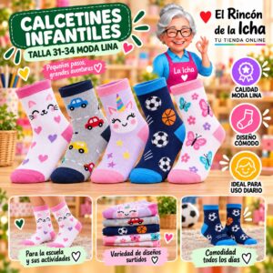 RI-ML-00950 Calcetines Infantiles Talla 31-34 Moda Lina Diseño 600158