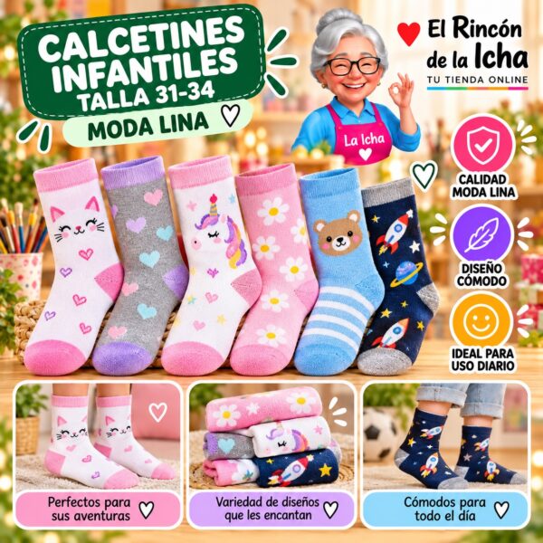 Calcetines Infantiles Talla 31-34 Moda Lina Diseño 600182