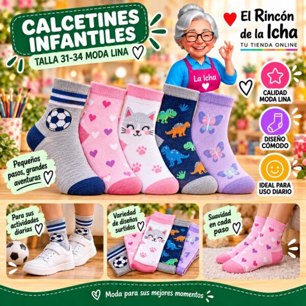 RI-ML-00955 Calcetines Infantiles Talla 31-34 Moda Lina Diseño 600179