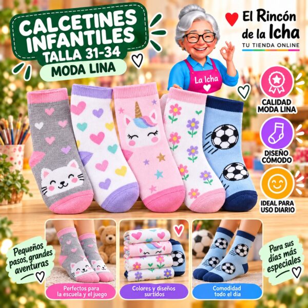 Calcetines Infantiles Talla 31-34 Moda Lina Diseño 600161