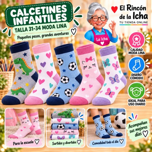 Calcetines Infantiles Talla 31-34 Moda Lina Diseño 600164
