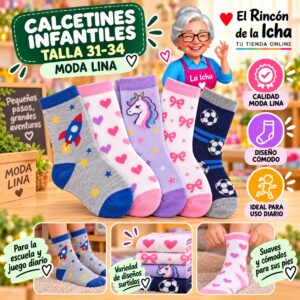 RI-ML-00965 Calcetines Infantiles Talla 31-34 Moda Lina Diseño 600170