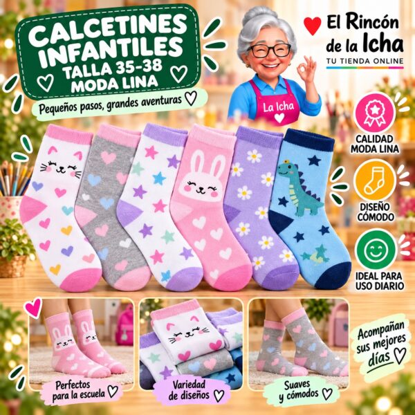 Calcetines Infantiles Talla 35-38 Moda Lina Diseño 600183