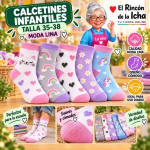 RI-ML-00970 Calcetines Infantiles Talla 35-38 Moda Lina Diseño 600177
