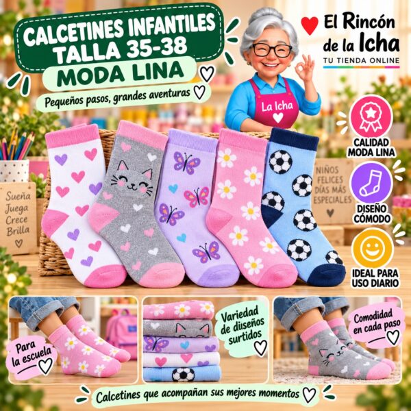 Calcetines Infantiles Talla 35-38 Moda Lina Diseño 600192
