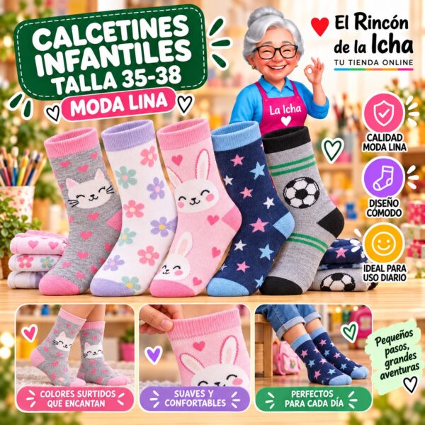 Calcetines Infantiles Talla 35-38 Moda Lina Diseño 600168