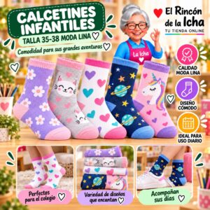 RI-ML-00974 Calcetines Infantiles Talla 35-38 Moda Lina Diseño 600201