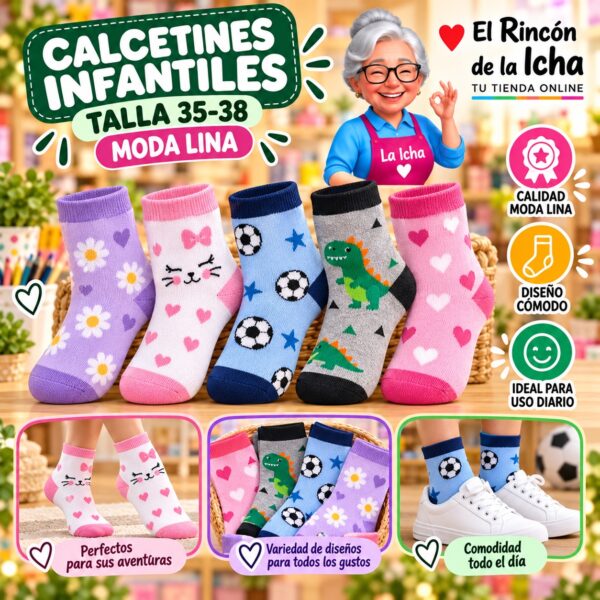 Calcetines Infantiles Talla 35-38 Moda Lina Diseño 600189