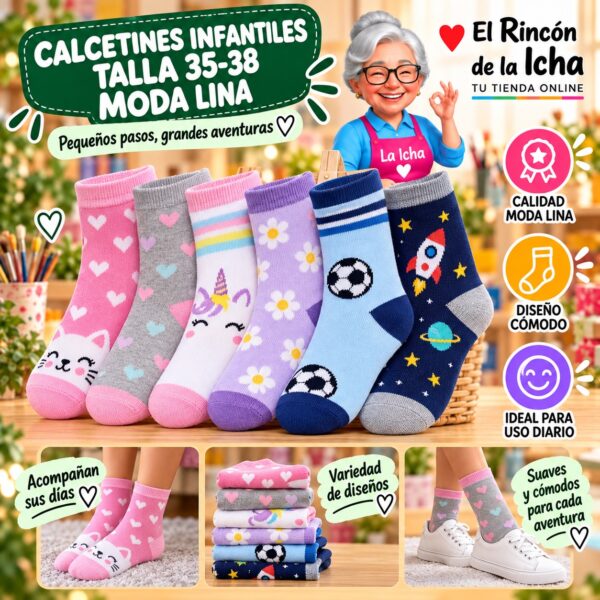 Calcetines Infantiles Talla 35-38 Moda Lina Diseño 600186