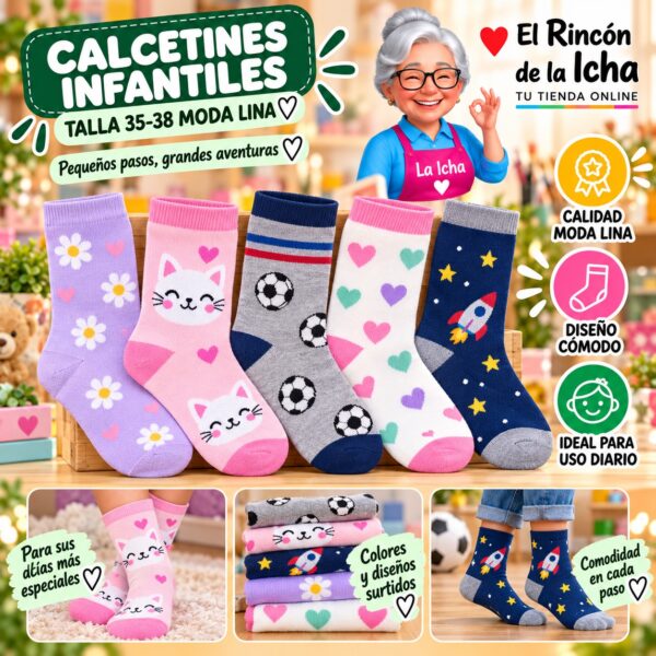 Calcetines Infantiles Talla 35-38 Moda Lina Diseño 600174