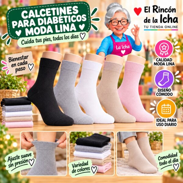 RI-ML-00996 Calcetines para Diabéticos Moda Lina Diseño 600260