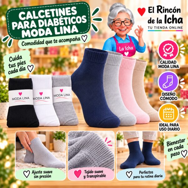 RI-ML-00997 Calcetines para Diabéticos Moda Lina Diseño 600262
