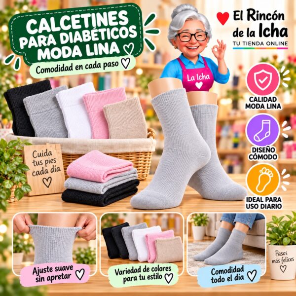 RI-ML-00999 Calcetines para Diabéticos Moda Lina Diseño 600506