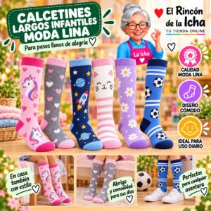 RI-ML-01001 Calcetines Largos Infantiles Moda Lina Diseño 600420