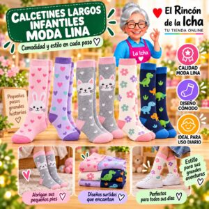RI-ML-01002 Calcetines Largos Infantiles Moda Lina Diseño 600421