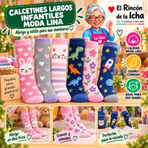 RI-ML-01003 Calcetines Largos Infantiles Moda Lina Diseño 600422