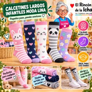 RI-ML-01005 Calcetines Largos Infantiles Moda Lina Diseño 600424