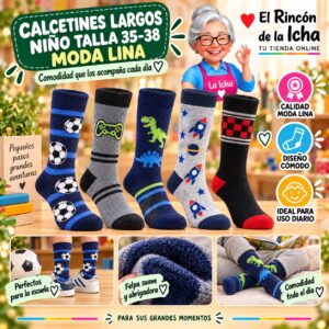 RI-ML-01008 Calcetines Largos Niño Talla 35-38 Moda Lina Diseño 600427