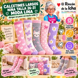 RI-ML-01011 Calcetines Largos Niña Talla 26-31 Moda Lina Diseño 600430