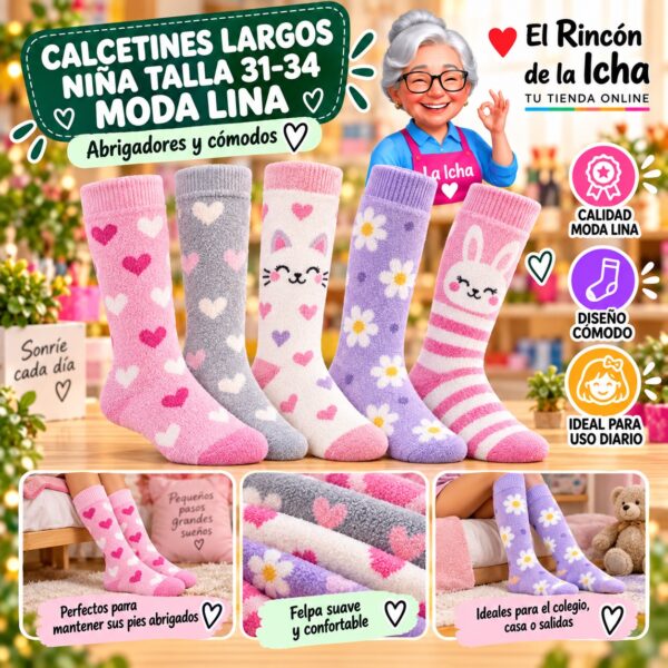 RI-ML-01013 Calcetines Largos Niña Talla 31-34 Moda Lina Diseño 600432