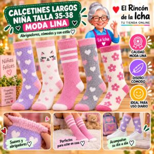 RI-ML-01016 Calcetines Largos Niña Talla 35-38 Moda Lina Diseño 600435