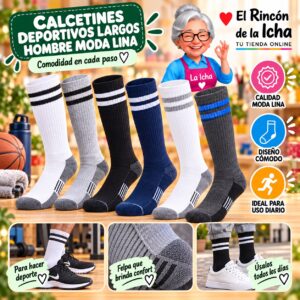 RI-ML-01032 Calcetines Deportivos Largos Hombre Moda Lina Diseño 600398