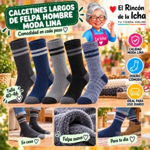 RI-ML-01036 Calcetines Largos de Felpa Hombre Moda Lina Diseño 600383