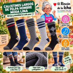 RI-ML-01037 Calcetines Largos de Felpa Hombre Moda Lina Diseño 600384