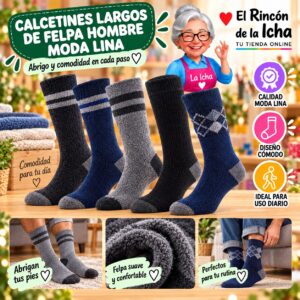 RI-ML-01038 Calcetines Largos de Felpa Hombre Moda Lina Diseño 600385
