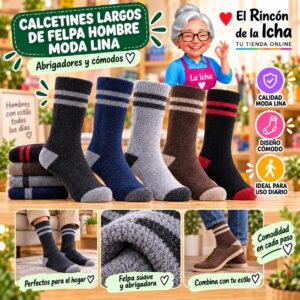 RI-ML-01039 Calcetines Largos de Felpa Hombre Moda Lina Diseño 600386