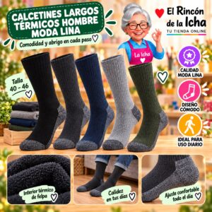 RI-ML-01040 Calcetines Largos Térmicos Hombre Moda Lina Diseño 600391