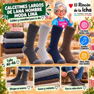 RI-ML-01046 Calcetines Largos de Lana Hombre Moda Lina Diseño 600401