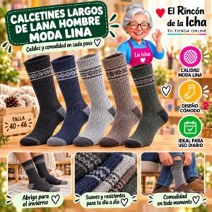 RI-ML-01047 Calcetines Largos de Lana Hombre Moda Lina Diseño 600402