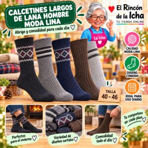 RI-ML-01049 Calcetines Largos de Lana Hombre Moda Lina Diseño 600404