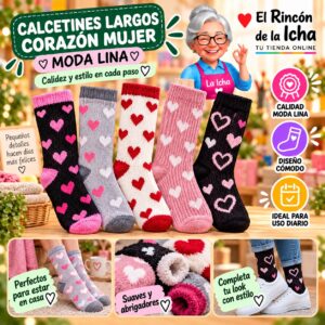 RI-ML-01056 Calcetines Largos Corazón Mujer Moda Lina Diseño 600368