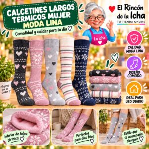 RI-ML-01061 Calcetines Largos Térmicos Mujer Moda Lina Diseño 600369