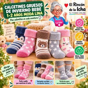 RI-ML-01102 Calcetines Gruesos de Invierno Bebé 1-2 Años Moda Lina Diseño 600492