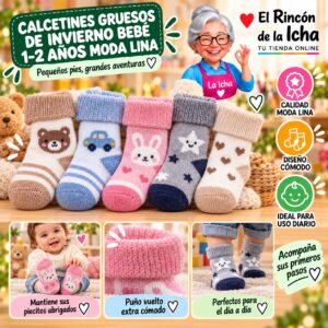 RI-ML-01103 Calcetines Gruesos de Invierno Bebé 1-2 Años Moda Lina Diseño 600494