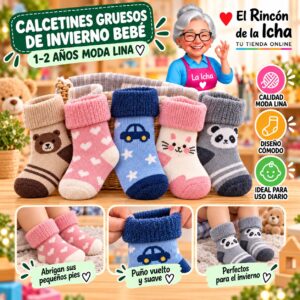 RI-ML-01104 Calcetines Gruesos de Invierno Bebé 1-2 Años Moda Lina Diseño 600496