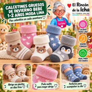 RI-ML-01106 Calcetines Gruesos de Invierno Bebé 1-2 Años Moda Lina Diseño 600500