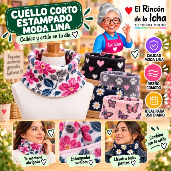 RI-ML-01107 Cuello Corto Estampado Moda Lina Diseño 950308-1
