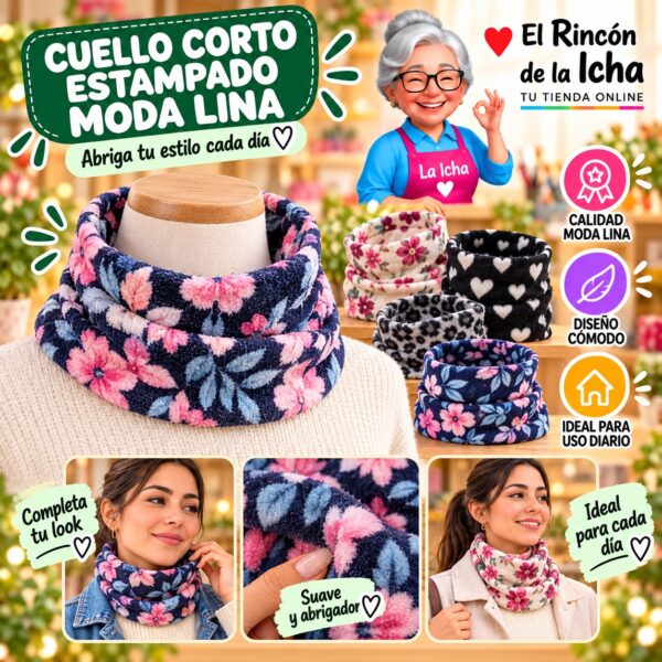RI-ML-01108 Cuello Corto Estampado Moda Lina Diseño 950308-14