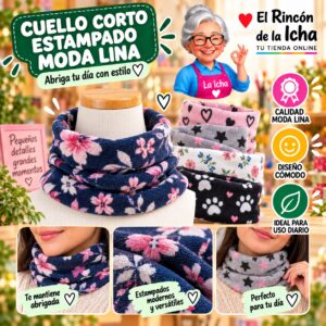 Cuello Corto Estampado Moda Lina Diseño 950308-12