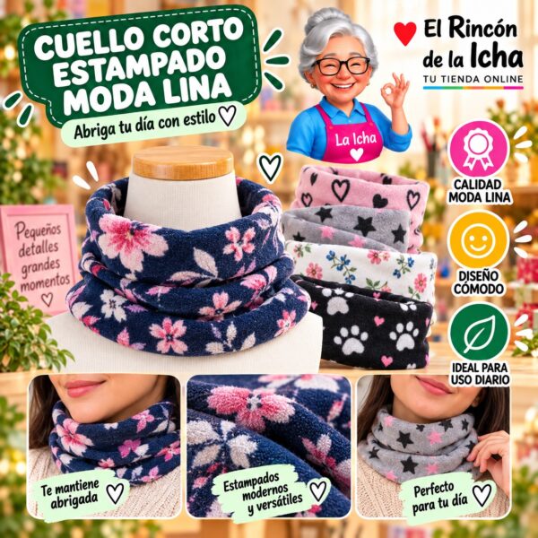 RI-ML-01111 Cuello Corto Estampado Moda Lina Diseño 950308-12