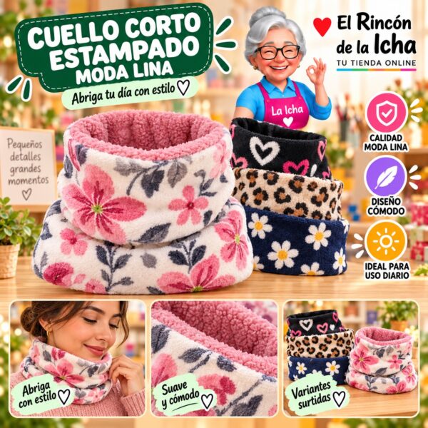 RI-ML-01114 Cuello Corto Estampado Moda Lina Diseño 950308-3