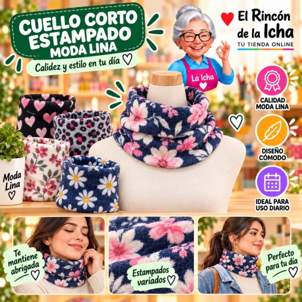 RI-ML-01115 Cuello Corto Estampado Moda Lina Diseño 950308-4